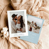 Boho Save the Date, Photo Minimalist Save the Date Kaart