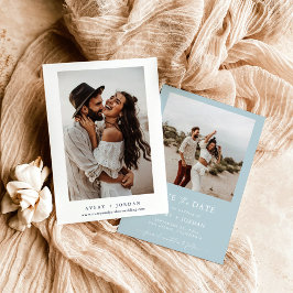 Boho Save the Date, Photo Minimalist Save the Date Kaart