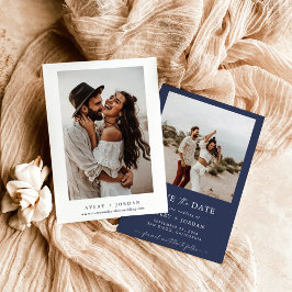 Boho Save the Date, Photo Minimalist Save the Date Kaart