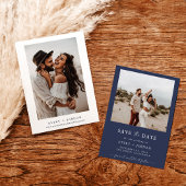 Boho Save the Date, Photo Minimalist Save the Date Kaart