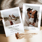 Boho Save the Date, Photo Minimalist Save the Date Kaart