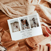 Boho Save the Date, Photo Minimalist Save the Date Kaart