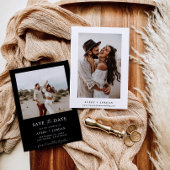 Boho Save the Date, Photo Minimalist Save the Date Kaart
