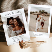 Boho Save the Date, Photo Minimalist Save the Date Kaart