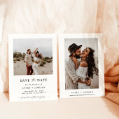 Boho Save the Date, Photo Minimalist Save the Date Kaart