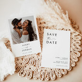 Boho Save the Date, Photo Minimalist Save the Date Kaart