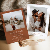 Boho Save the Date, Photo Minimalist Save the Date Kaart