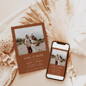 Boho Save the Date, Photo Minimalist Save the Date Kaart