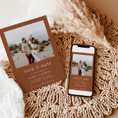 Boho Save the Date, Photo Minimalist Save the Date Kaart
