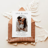 Boho Save the Date, Photo Minimalist Save the Date Kaart