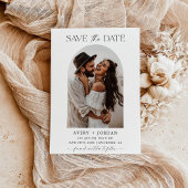 Boho Save the Date, Photo Minimalist Save the Date Kaart