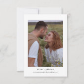 Boho Save the Date, Photo Minimalist Save the Date Kaart (Achterkant)