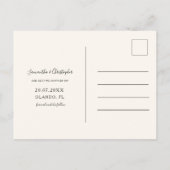 Boho Save the Date Wilde Bloem & Foto Briefkaart (Achterkant)
