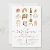 Boho Scandi Baby shower Invitation Kaart (Voorkant)