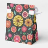 Boho Scandi Folk Bloemen Patroon Favor Box Bedankdoosjes (Achterkant)