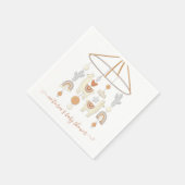 Boho Scandi Mobiel Baby shower Servetten (Hoek)
