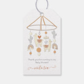 Boho Scandi Mobile Baby shower Cadeaulabel (Achterkant)