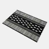 Boho Scandinavian Lines Black White Deurmat (Schuin)