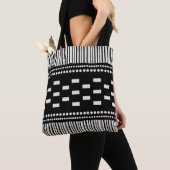 Boho Scandinavian Lines Black White Tote Bag (Dichtbij)