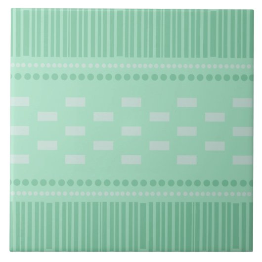 Boho Scandinavian Lines Stippen Mint Green Tegeltje (Voorkant)