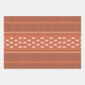 Boho Scandinavian Lines Stippen Rust Inpakpapier Vel (Voorkant 2)