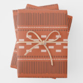 Boho Scandinavian Lines Stippen Rust Inpakpapier Vel (In situ)