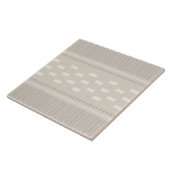 Boho Scandinavian Lines Stippen Taupe Tegeltje (Zijkant)