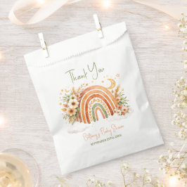 Boho Scandinavian Rainbow Baby Shower Thank You Bedankzakje