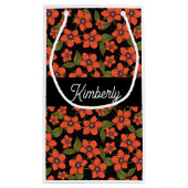 Boho Scarlet Pimpernel Monogram Gift Bag Klein Cadeauzakje (Achterkant)