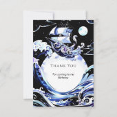 Boho schatjacht piraat verjaardag bedankkaart (Voorkant)