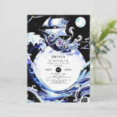 Boho schatjacht piraat verjaardag kaart (Staand voorkant)