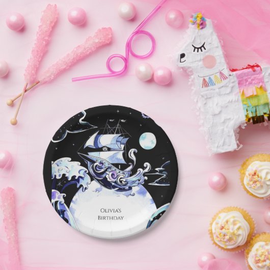 Boho schatjacht piraat verjaardag papieren bordje (Feest)