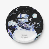 Boho schatjacht piraat verjaardag papieren bordje (Voorkant)