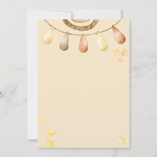 Boho schattig Beer en Giraffe Birthday Kaart (Achterkant)