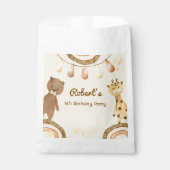 Boho schattig Beer- en Giraffe-kinderen van Birthd Bedankzakje (Voorkant)
