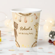 Boho schattig Beer- en Giraffe-kinderen van Birthd