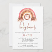 Boho schattig leeuw regenboog Baby shower Kaart (Voorkant)