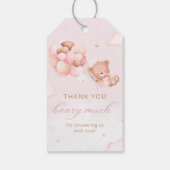 Boho schattig teddybeer dank u Baby shower gunsten Cadeaulabel (Achterkant)