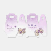 Boho schattig waterverf paarse vlinder baby shower bedankdoosjes (Uitgevouwen)