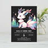 Boho Schattig Wolf Verjaardag Kaart (Staand voorkant)