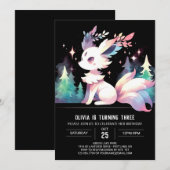 Boho Schattig Wolf Verjaardag Kaart (Voorkant / Achterkant)