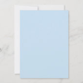 Boho Schattige Boy Teddy Bear Blue Balloon Baby sh Kaart (Achterkant)