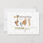 Boho Schattige Fisherman's Derby-Baby shower Gevis Bedankkaart (Voorkant)
