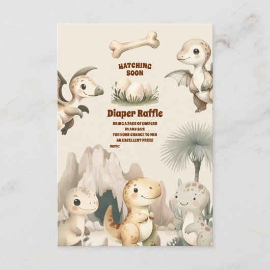 Boho Schattige Hatching Soon Diapper Raffle Enclos Informatiekaartje (Voorkant)