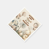 Boho Schattige Hatching Soon Dinosaur Baby shower Servet (Hoek)