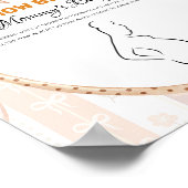 Boho schattige kleine taart op de weg baby shower  poster (Hoek)