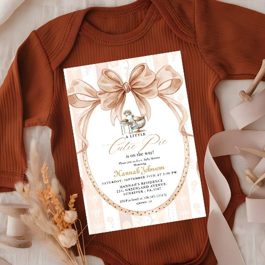 Boho schattige kleine taart op de weg Herfst baby  Kaart