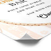 Boho schattige kleine taart op het baby shower gun poster (Hoek)