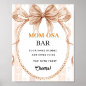 Boho schattige kleine taart op het baby shower gun poster (Voorkant)