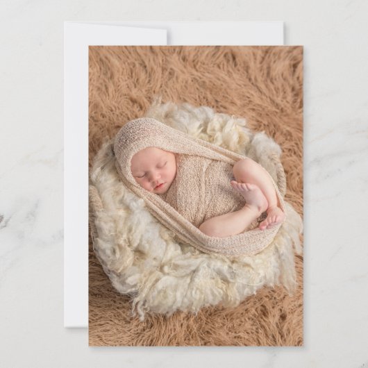 Boho schattige leeuw regenboog geboorte aankondigi aankondiging (Achterkant)